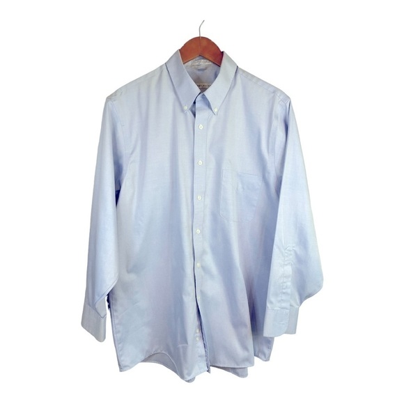 Geoffrey Beene Other - 𝅺GEOFFREY Beene Button Down Dress Shirt Blue Men’s Size Large
